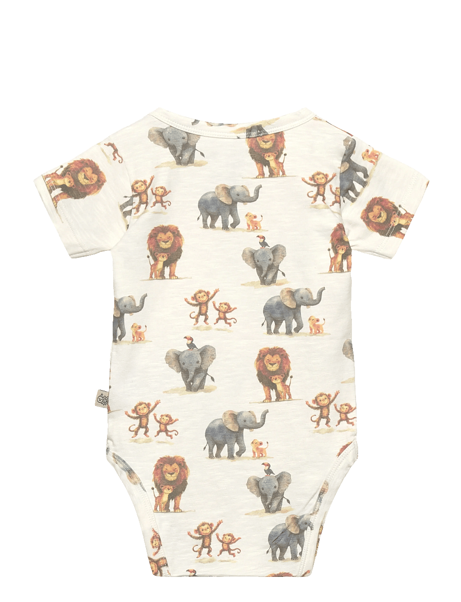 Hust & Claire - HCBilly Zoo - kortærmede bodyer - ivory - 1