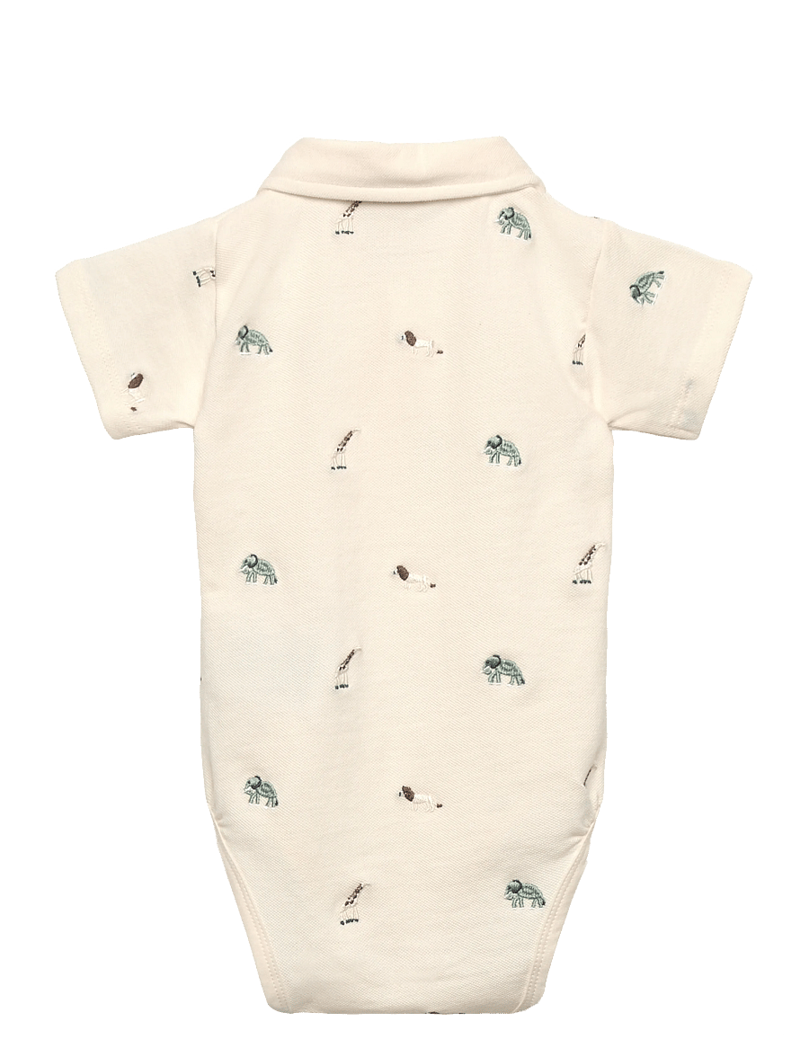 Hust & Claire - HCBendy Animal - rompers met korte mouwen - snow white - 1