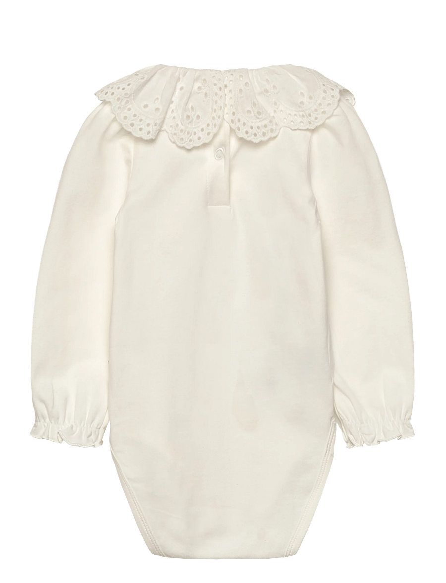 Hust & Claire - HCBritt woven collar - långärmade bodysuits - ivory - 1