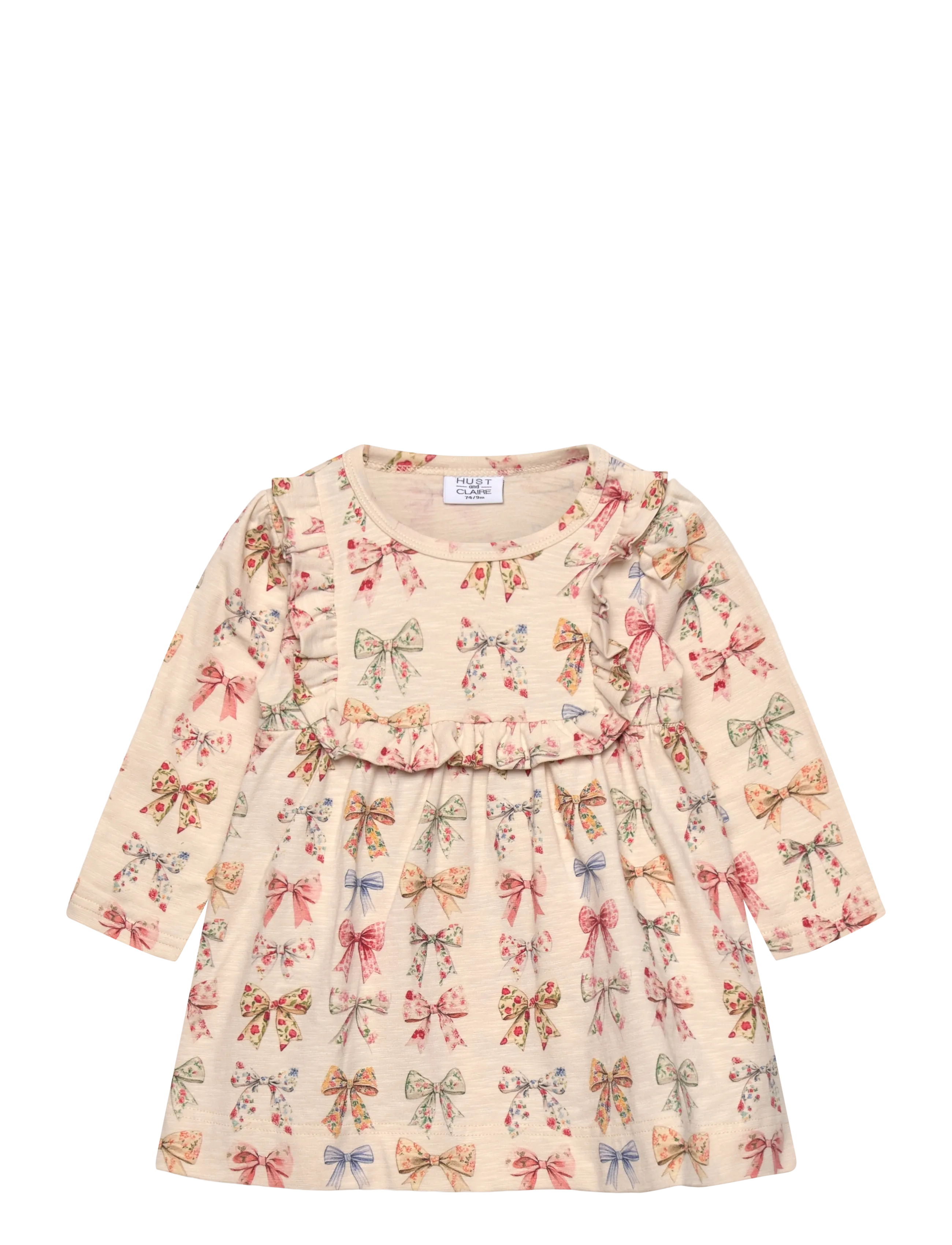 Hust & Claire HCKristi Big bows - Baby 44-92 - KIT / cream