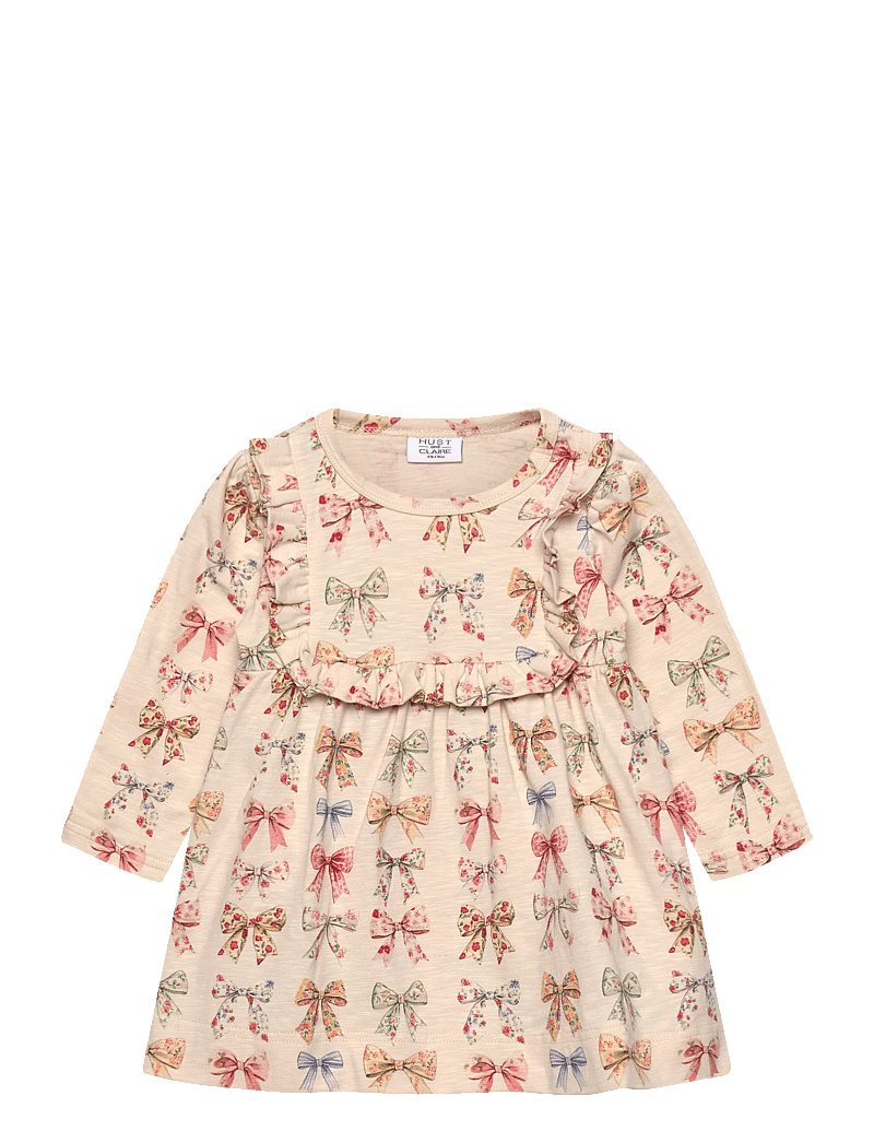 Hust & Claire - HCKristi Big bows - langærmede babykjoler - kit - 0