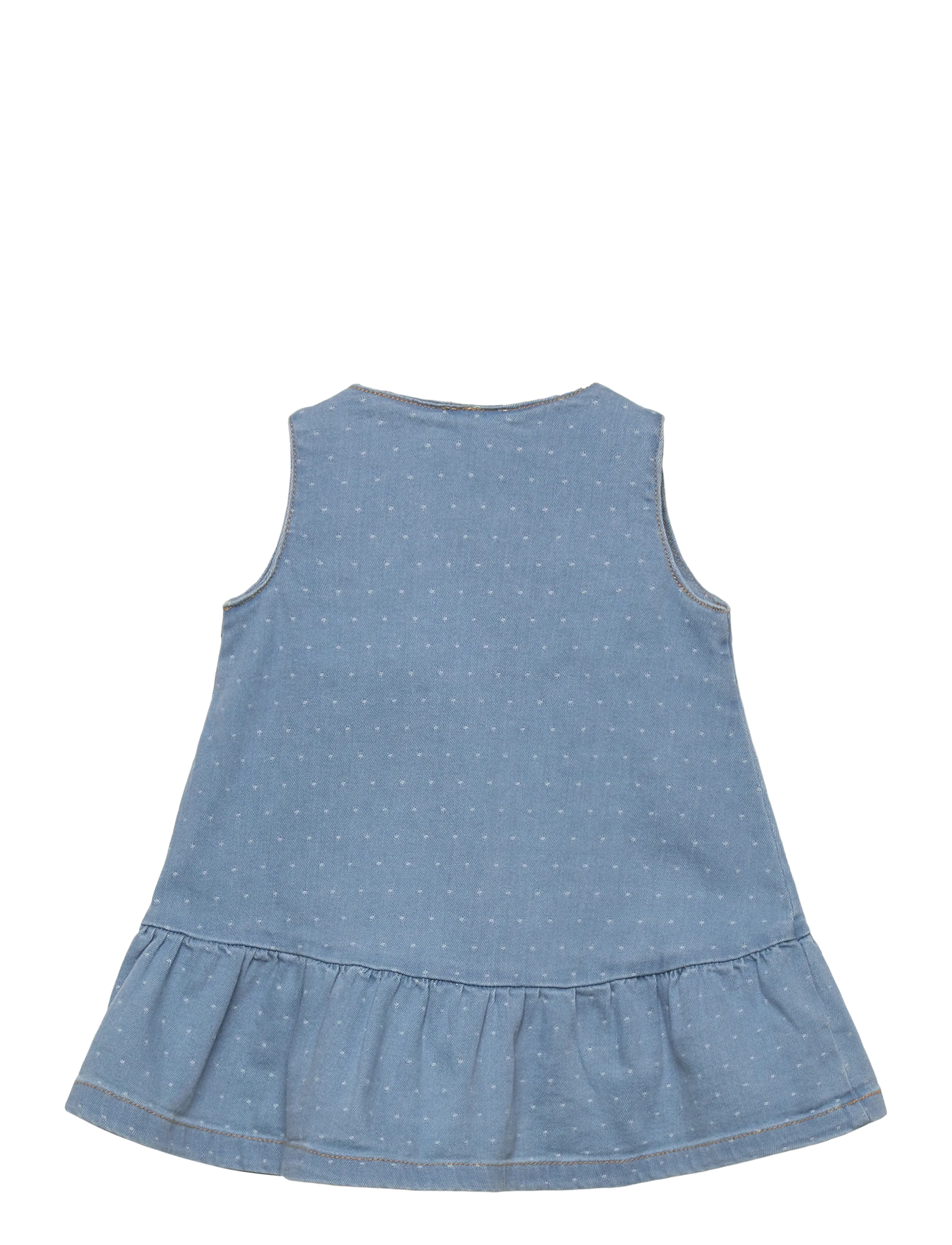 Hust & Claire - HCKis Dotty - sleeveless baby dresses - blue denim - 1