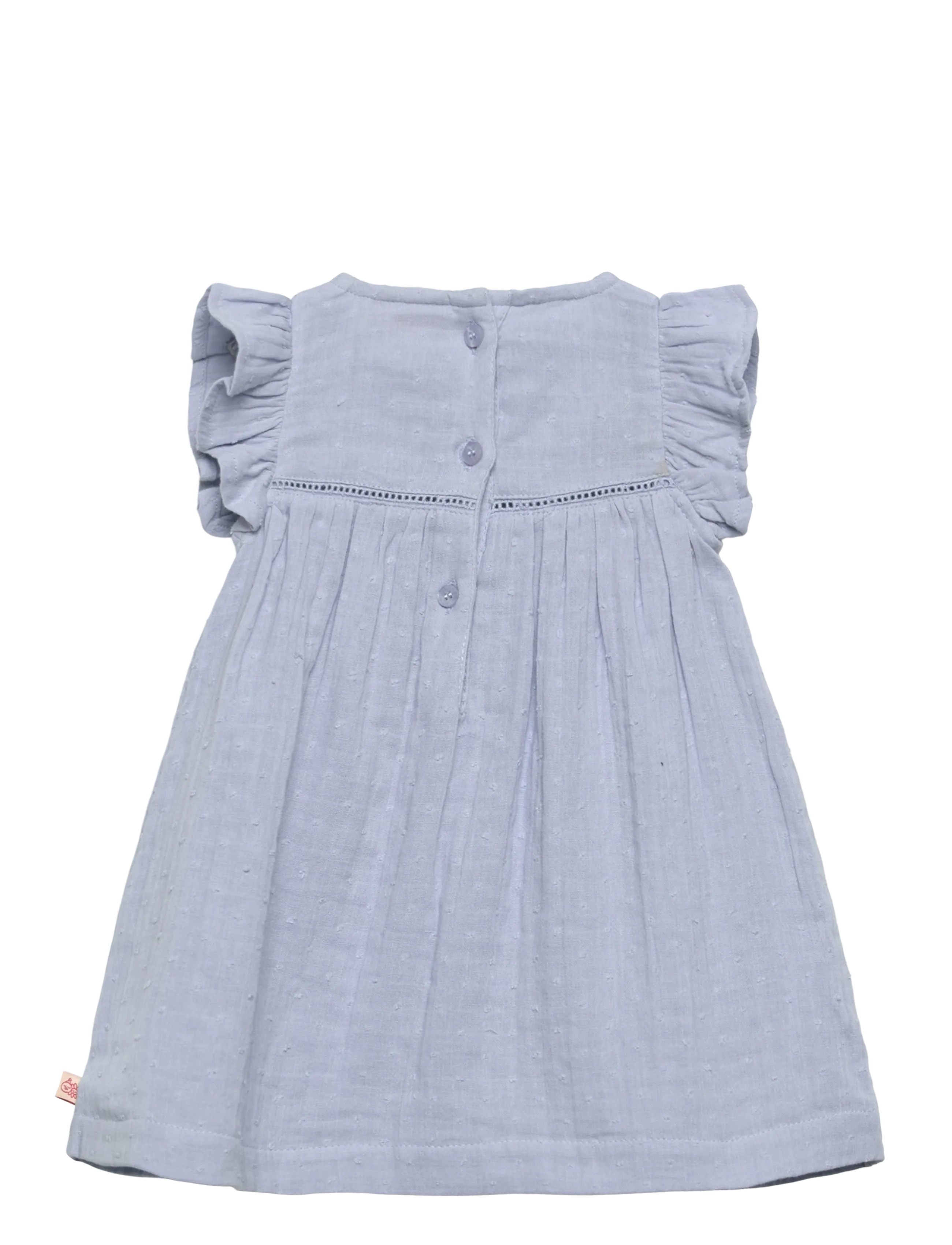 Hust & Claire - HCKatinka Dobby - kortärmade babyklänningar - zen blue - 1