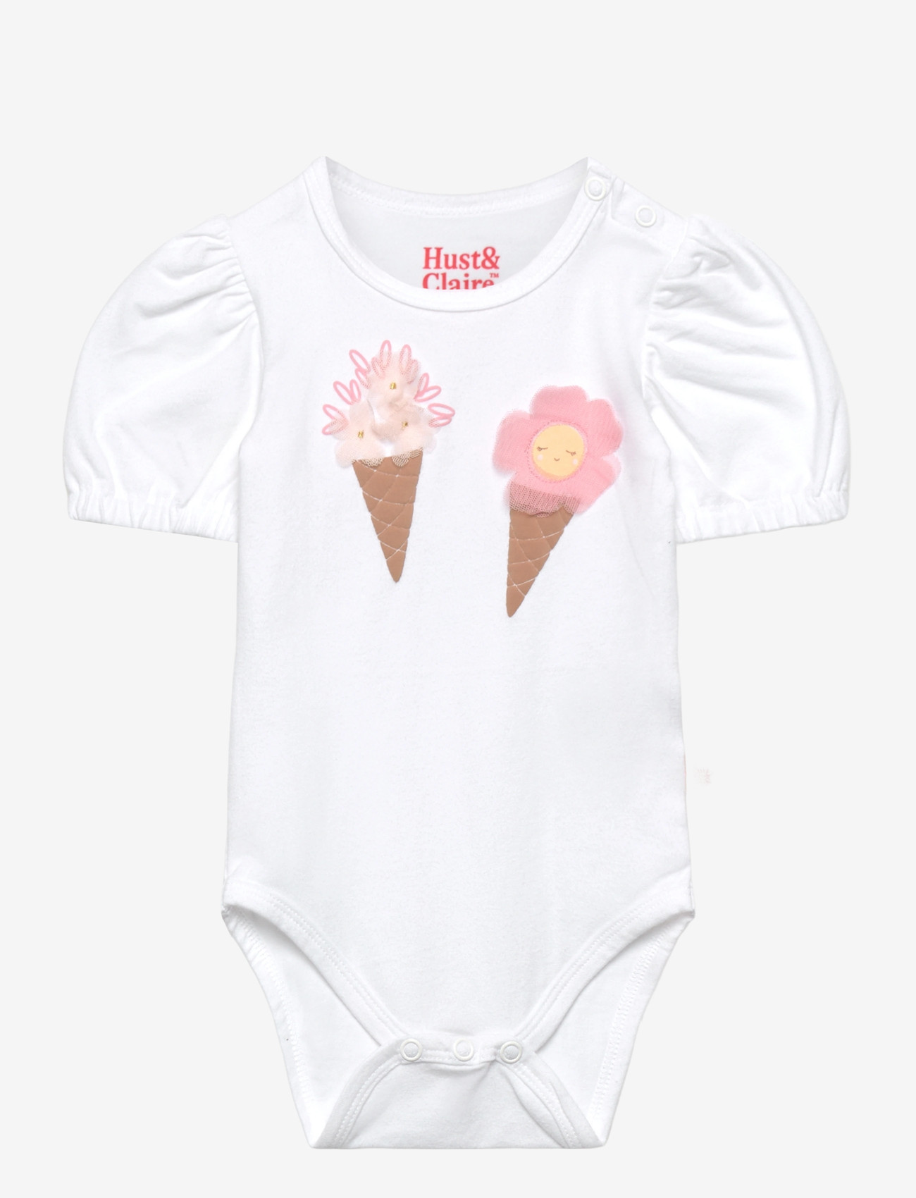 Hust & Claire - HCBritt Ice cream - short-sleeved bodies - white - 0