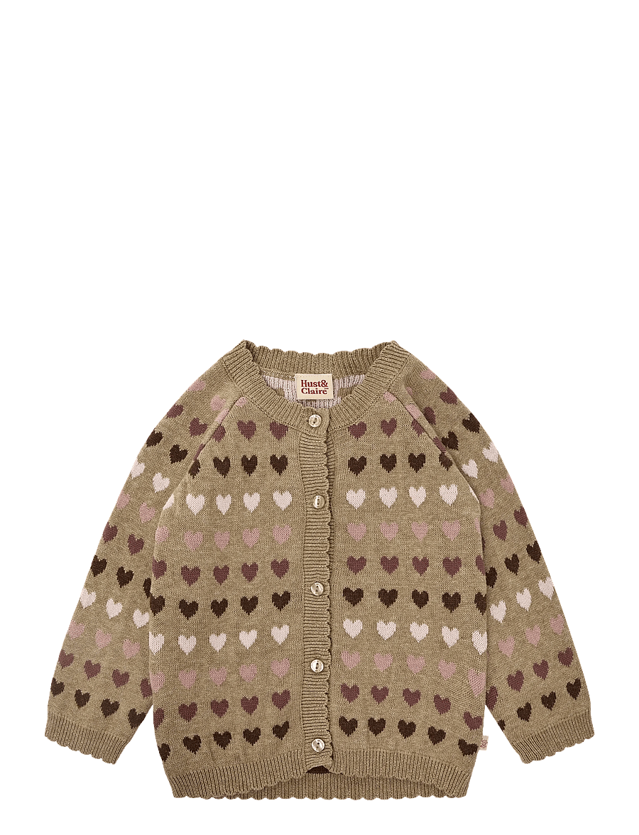 Hust & Claire - HCCall Hearts - cardigans - biscuit - 0