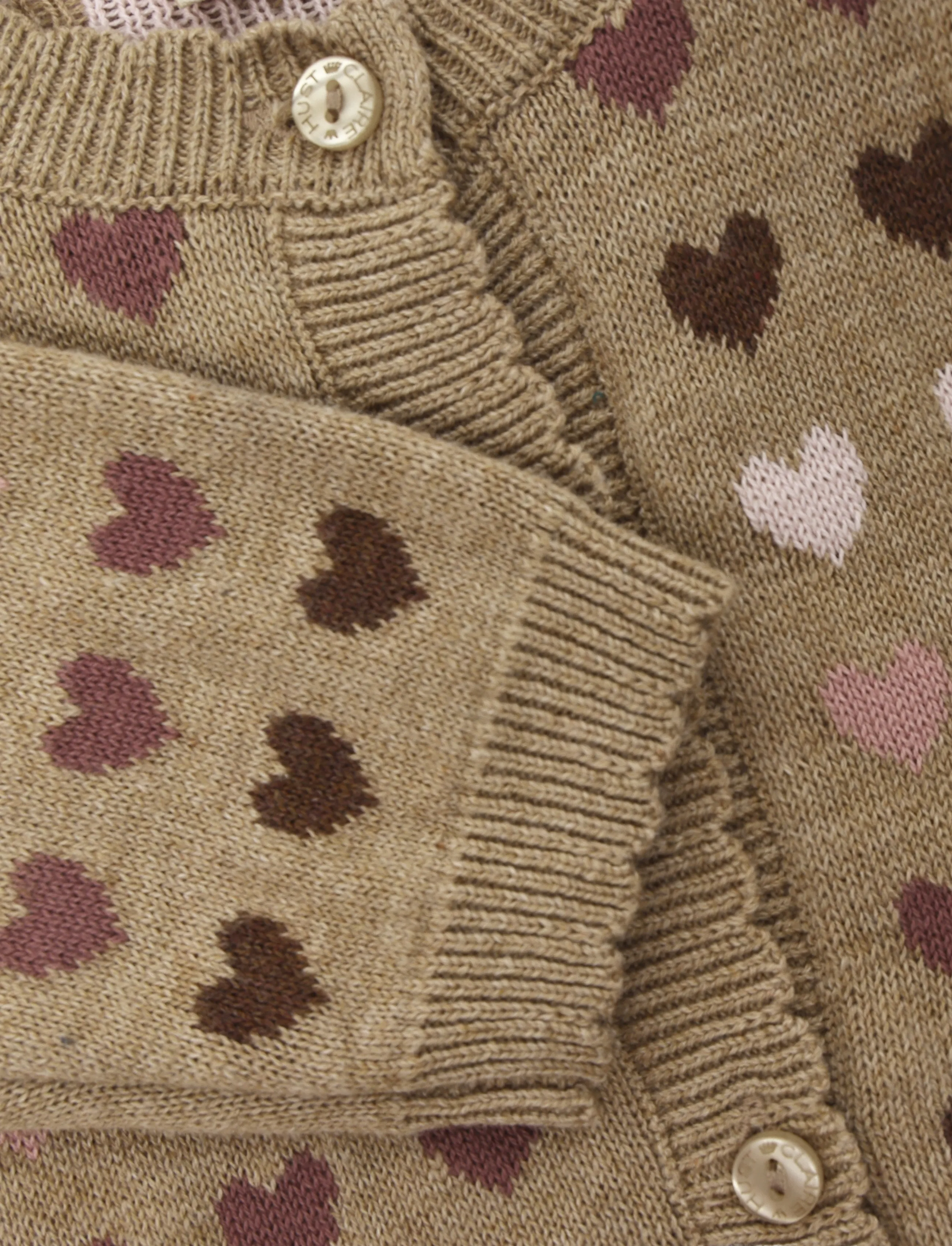 Hust & Claire - HCCall Hearts - cardigans - biscuit - 2
