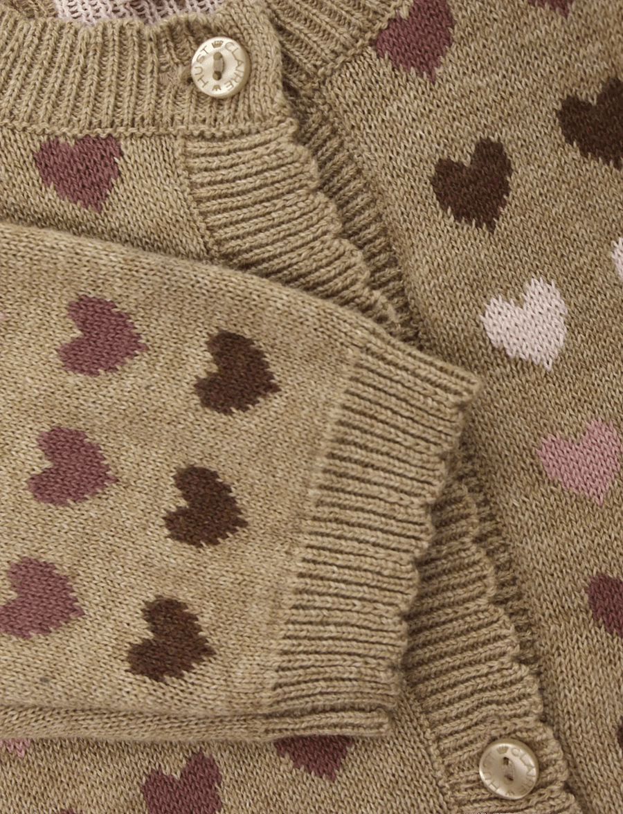 Hust & Claire - HCCall Hearts - cardigans - biscuit - 2