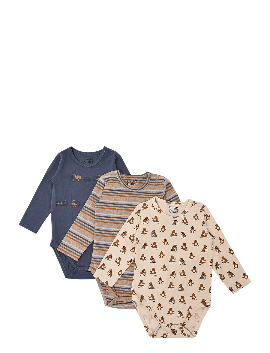Hust & Claire - HCBertram Play - bodide multipakk - beige melange - 0