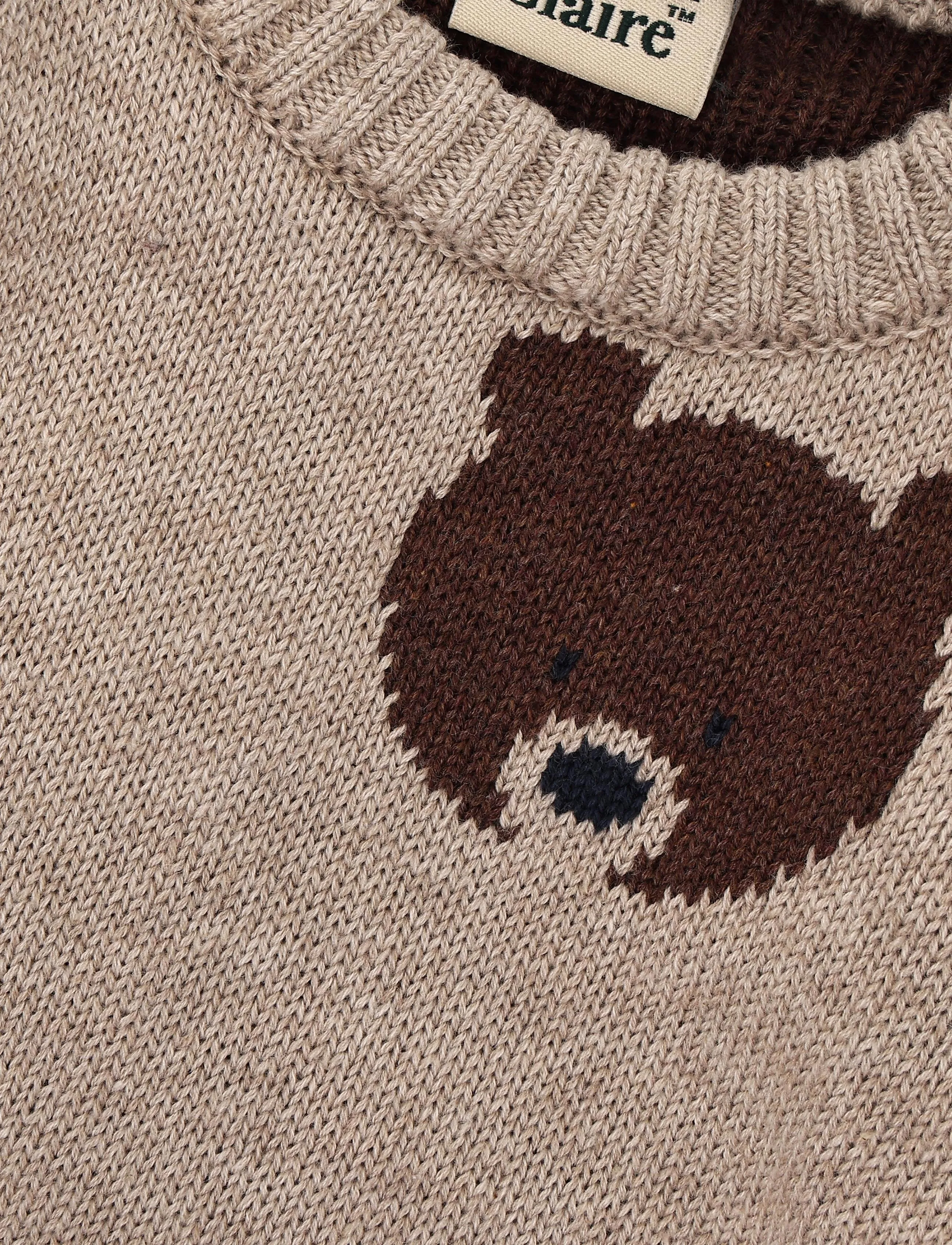 Hust & Claire - HCPilou Bear - trøjer - beige melange - 2