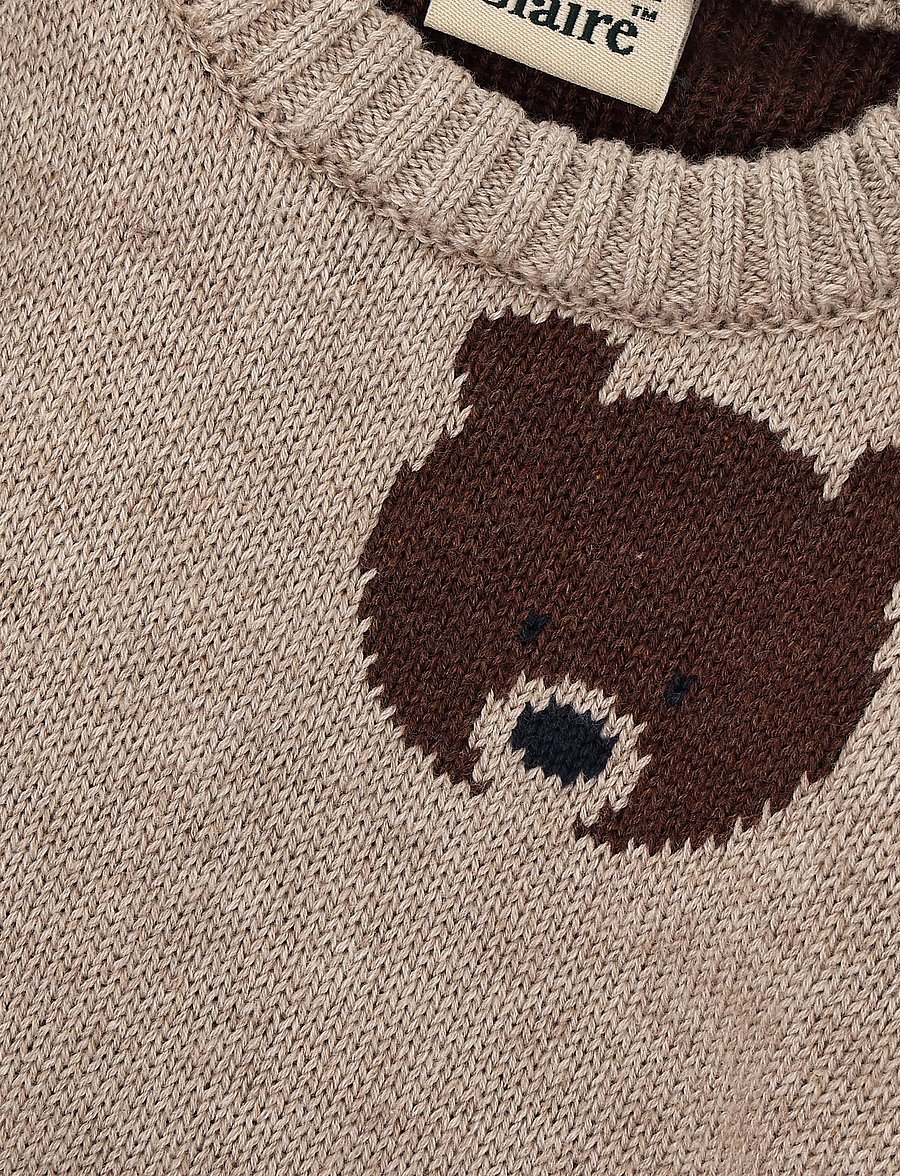 Hust & Claire - HCPilou Bear - trøjer - beige melange - 2