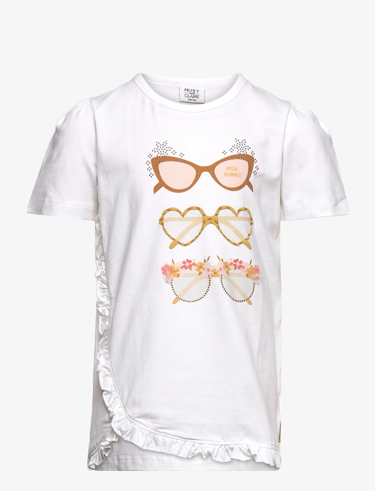 Hust & Claire - Artina - kortärmade t-shirts - white - 0
