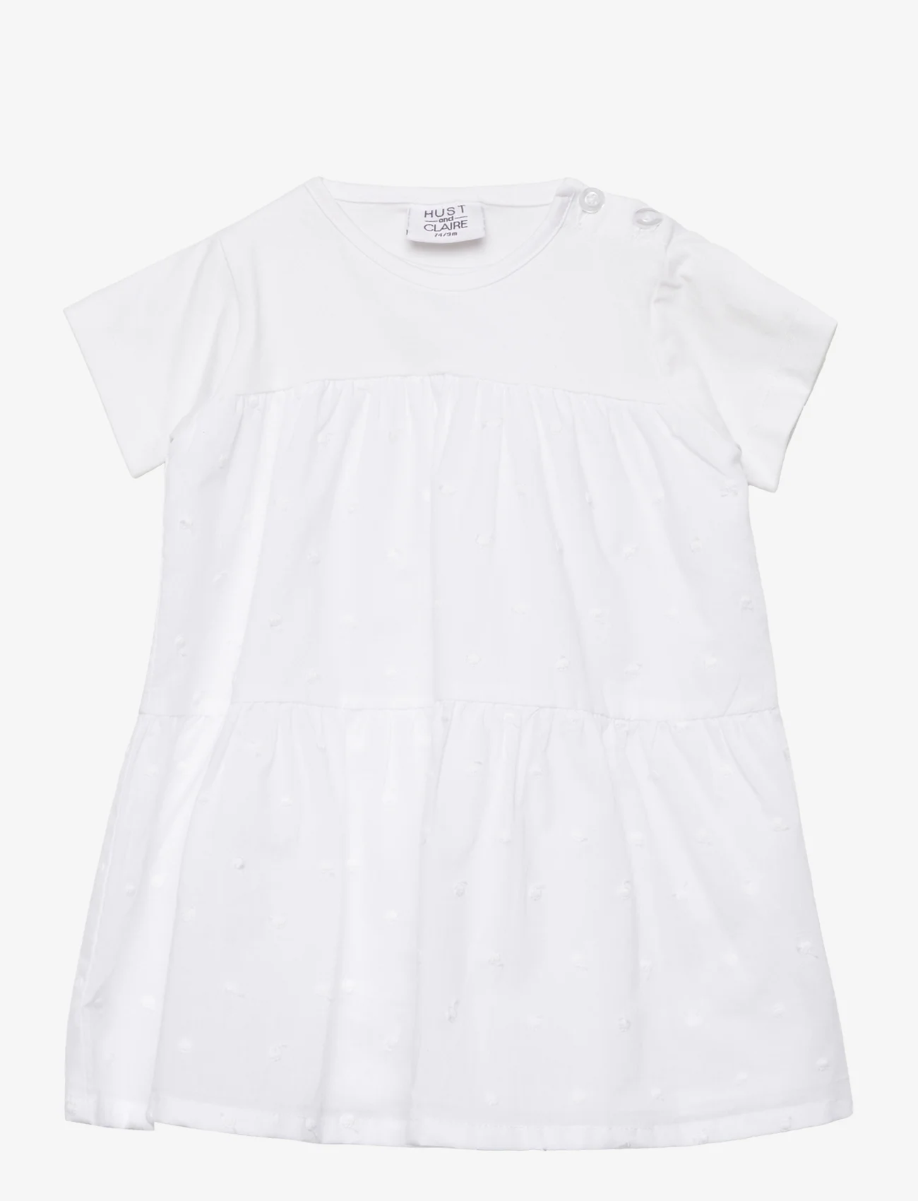 Hust & Claire - Kristiane - casual jurken met korte mouwen - white - 0
