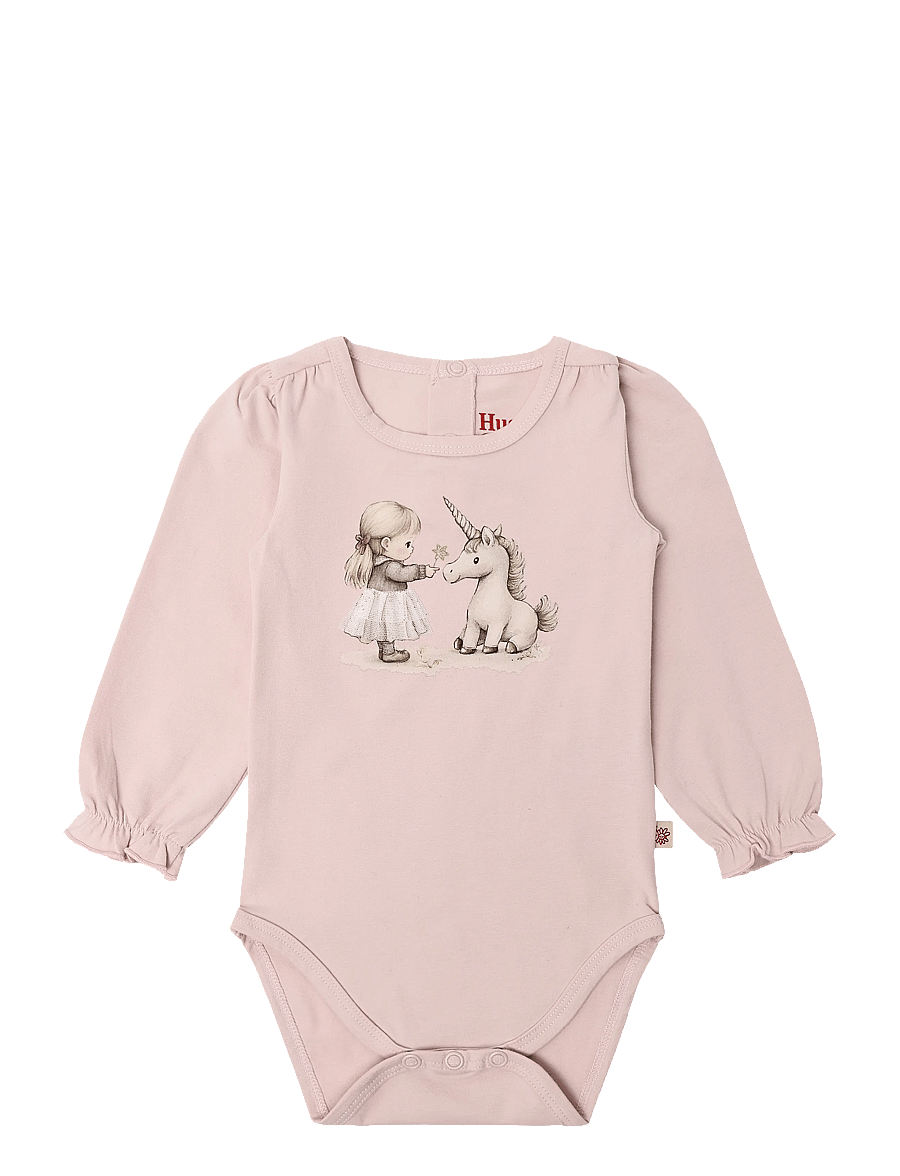 Hust & Claire - HCBritt Friends - pikkade varrukatega bodid - hushed pink - 0