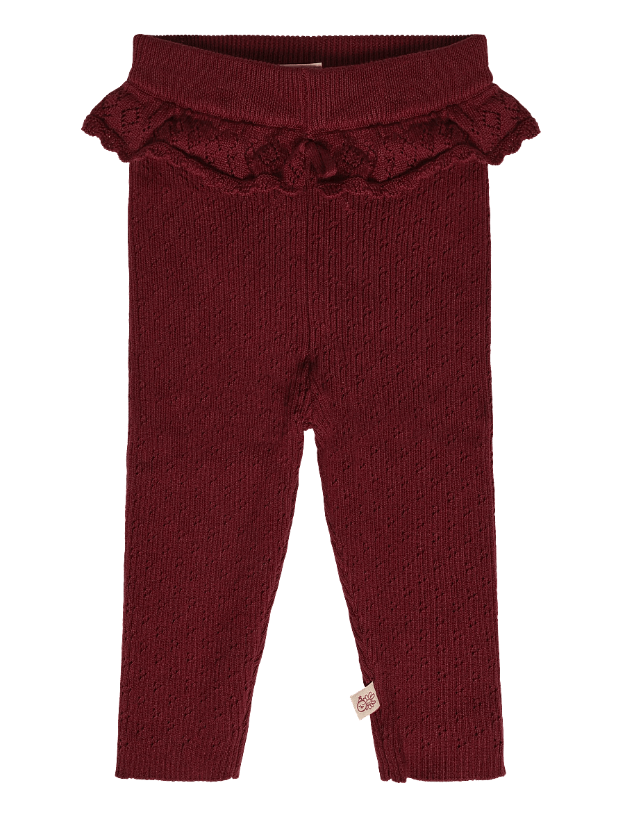 Hust & Claire - HCLisa knit rib - leggings - maroon - 0