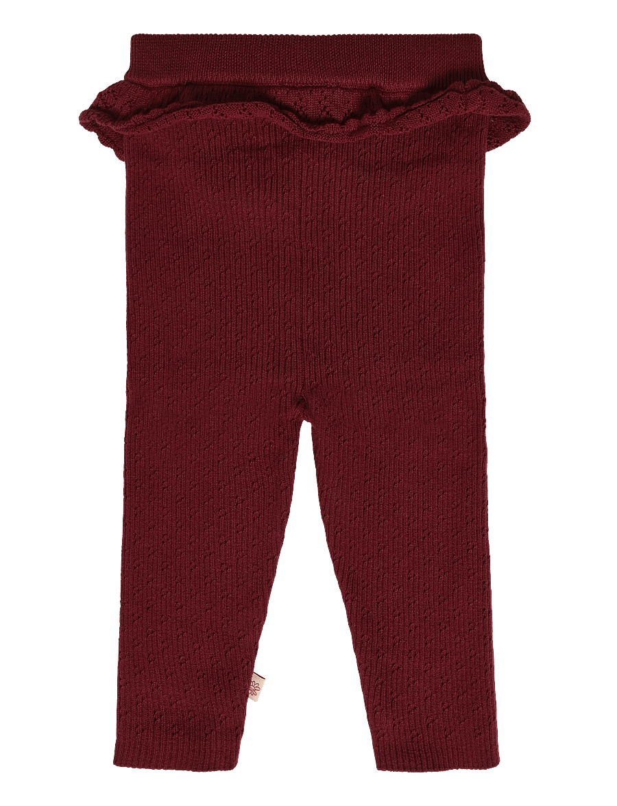 Hust & Claire - HCLisa knit rib - leggings - maroon - 1