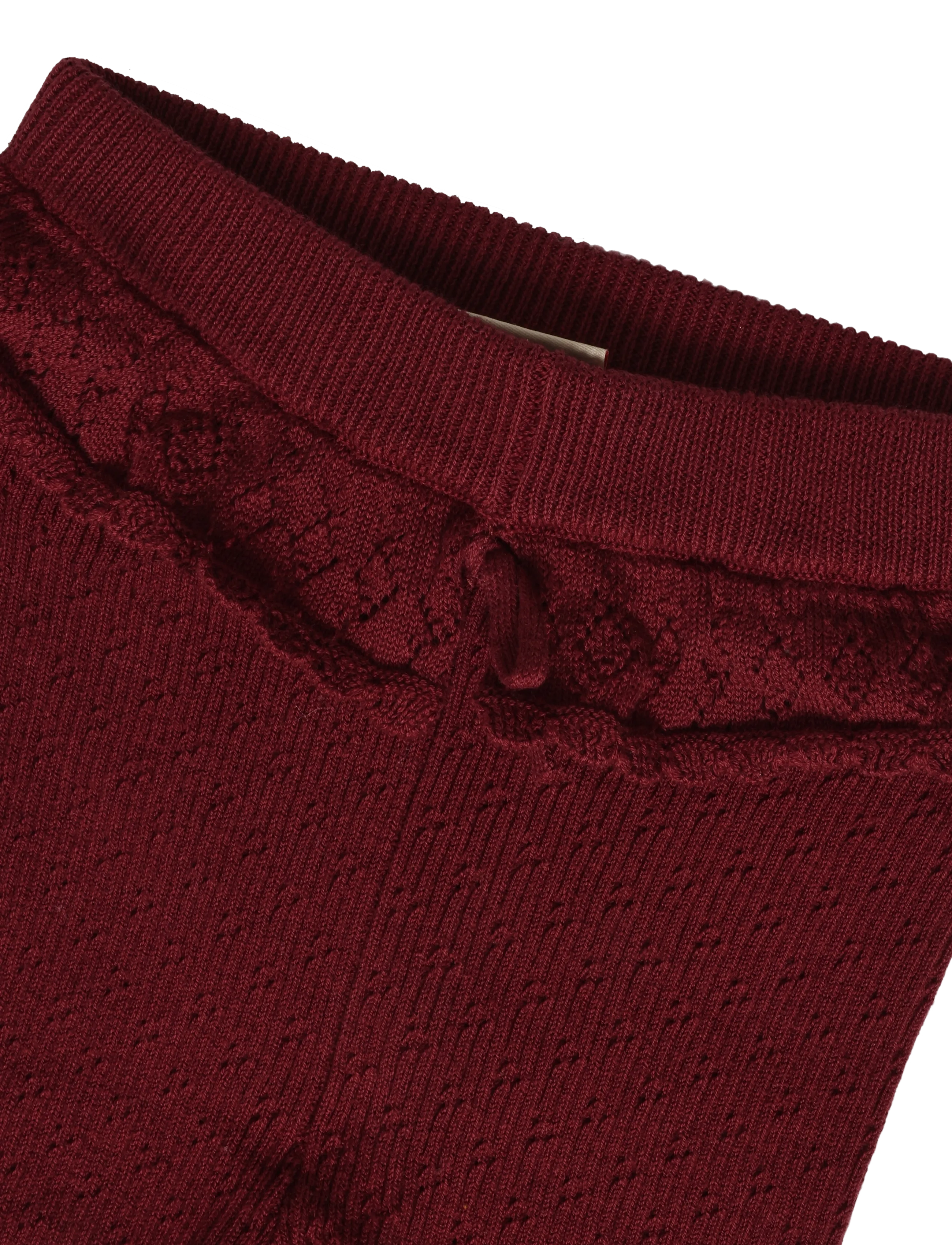 Hust & Claire - HCLisa knit rib - leggings - maroon - 2