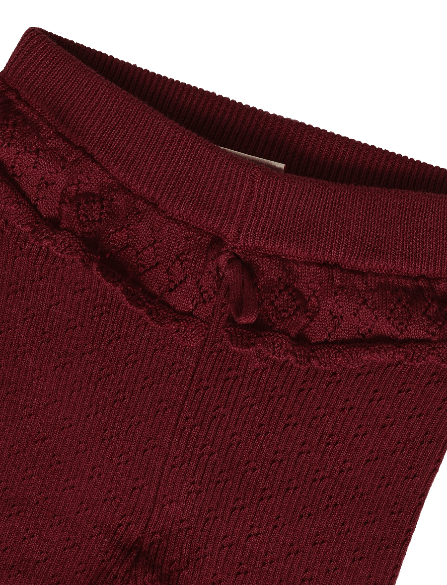 Hust & Claire - HCLisa knit rib - leggings - maroon - 2