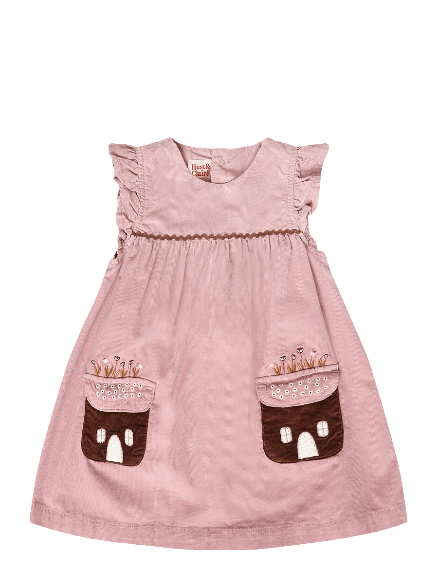 Hust & Claire - HCKis Corduroy - kortærmede babykjoler - heather - 0