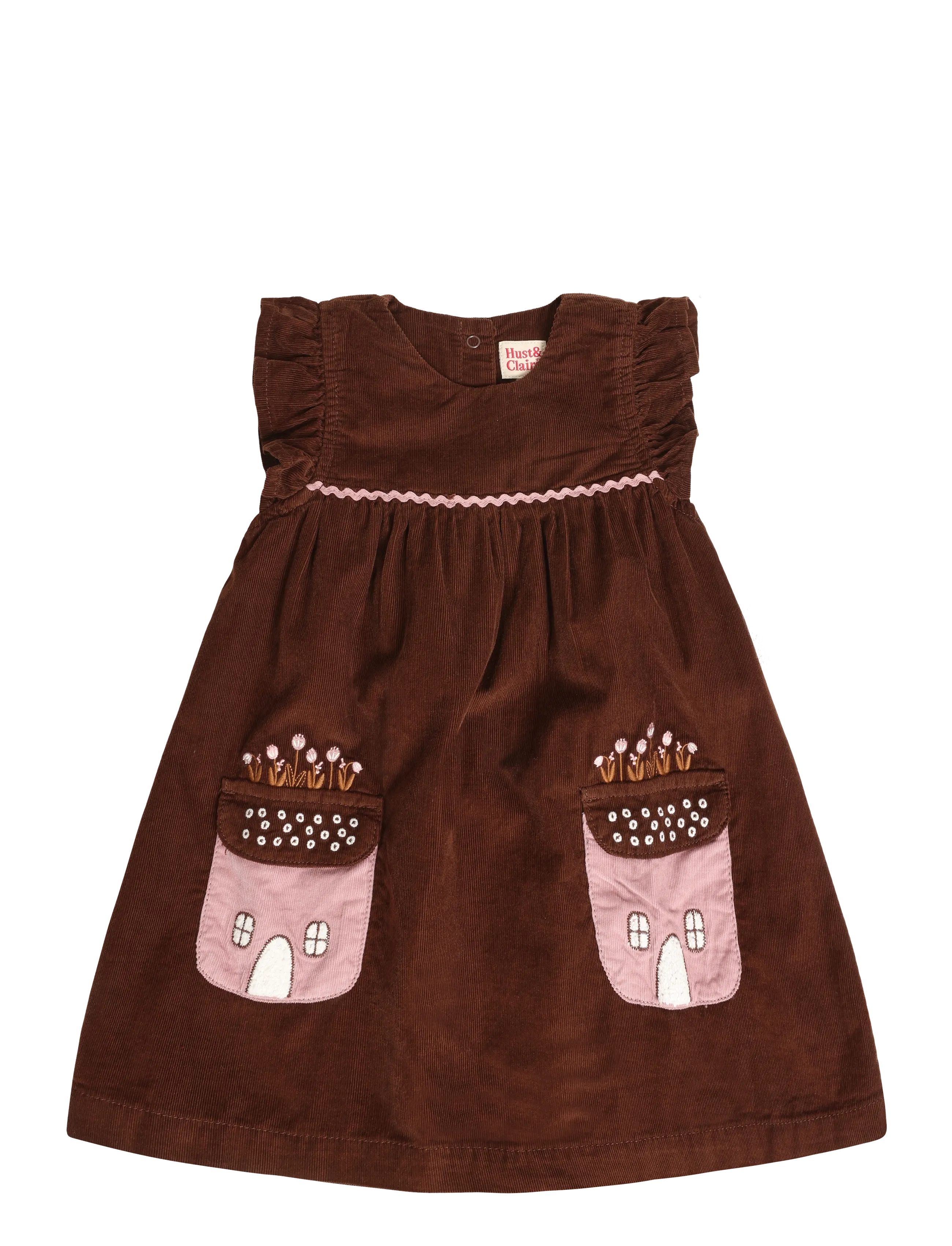 Hust & Claire HCKis Corduroy - Kurzärmelige Freizeitkleider - SOIL / brown
