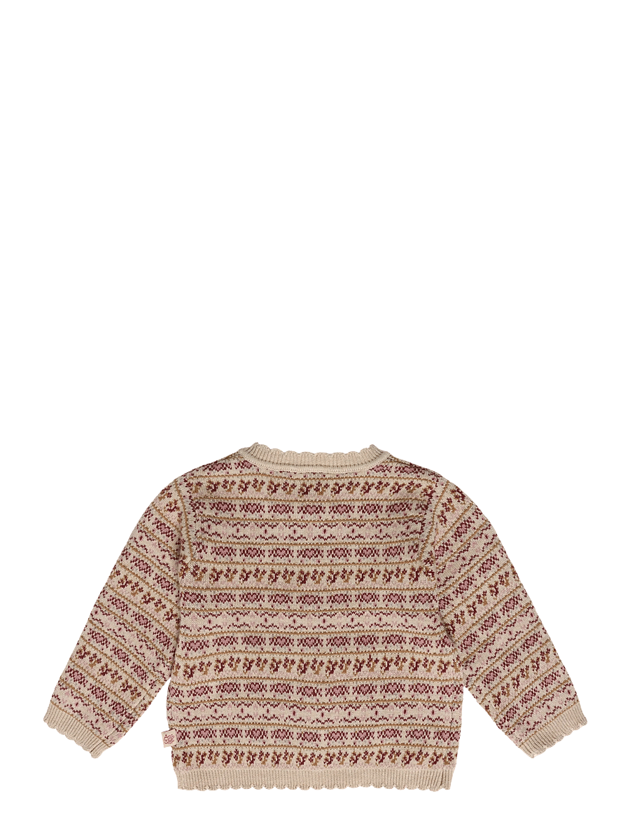 Hust & Claire - HCCilja Nordic - cardigans - old beige melange - 1
