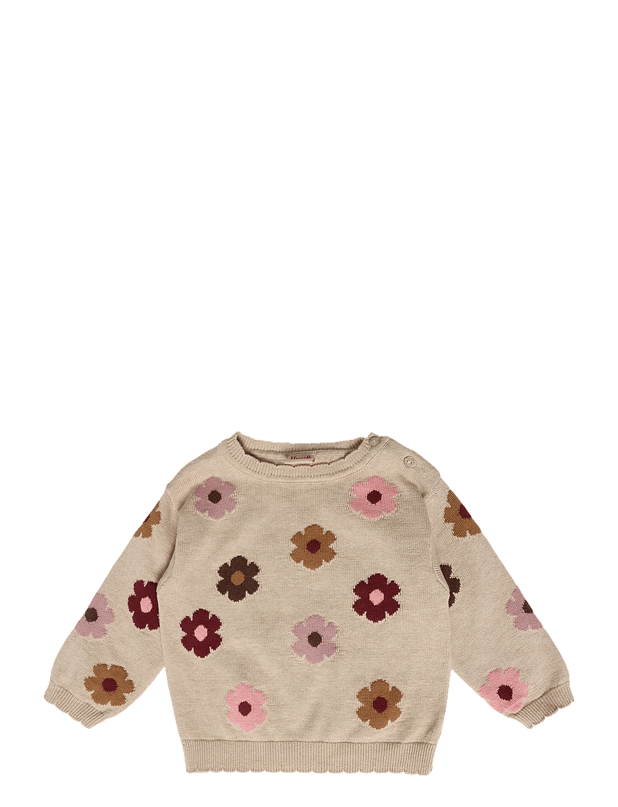 Hust & Claire - HCPusle Flower - pullover - old beige melange - 0