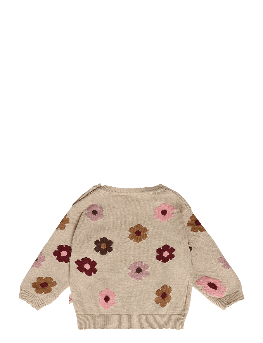 Hust & Claire - HCPusle Flower - pullover - old beige melange - 1