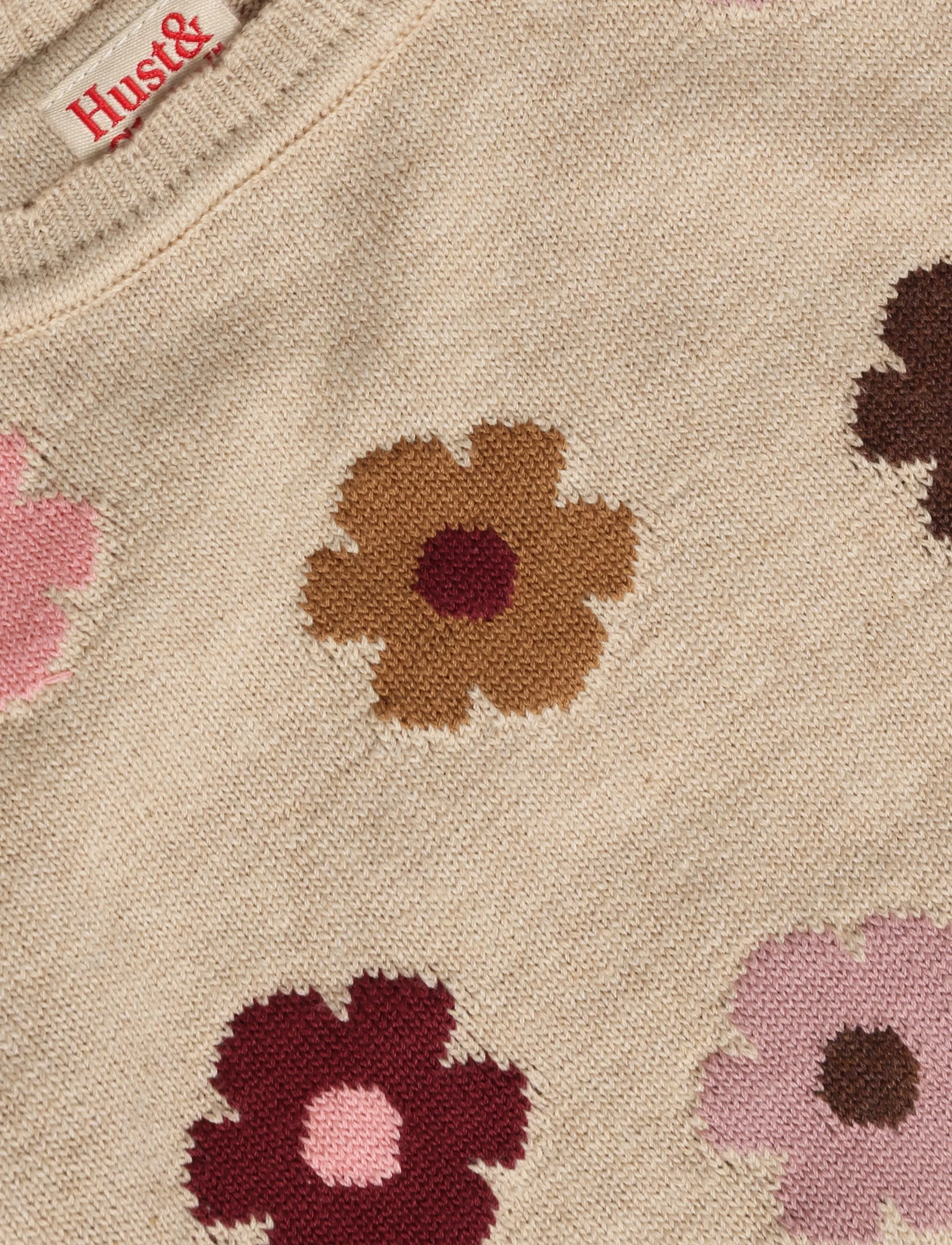 Hust & Claire - HCPusle Flower - pullover - old beige melange - 2