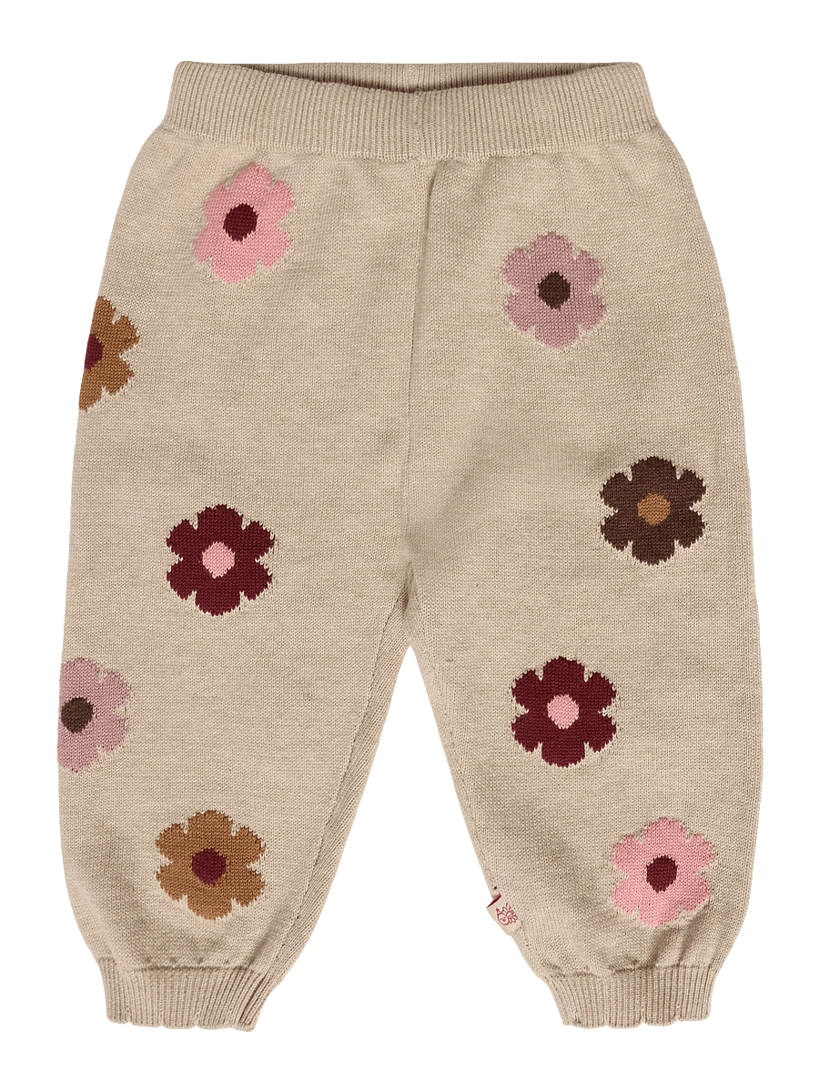 Hust & Claire - HCLisa Flower - dressipüksid - old beige melange - 0