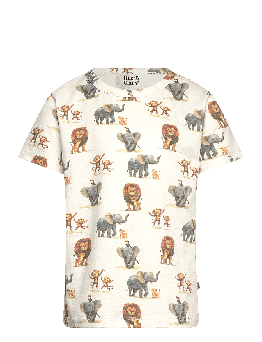 Hust & Claire - HCAugust Zoo - short-sleeved t-shirts - ivory - 0