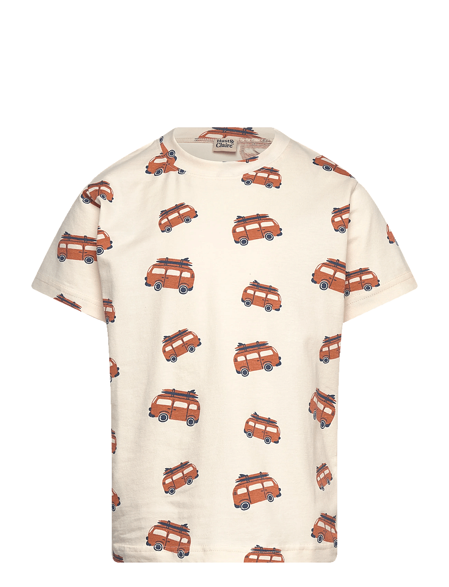 Hust & Claire - HCAnton Van - kortærmede t-shirts - sandshell - 0