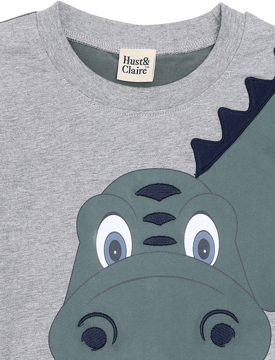 Hust & Claire - HCAnton Dino - langärmelig - grey melange - 2
