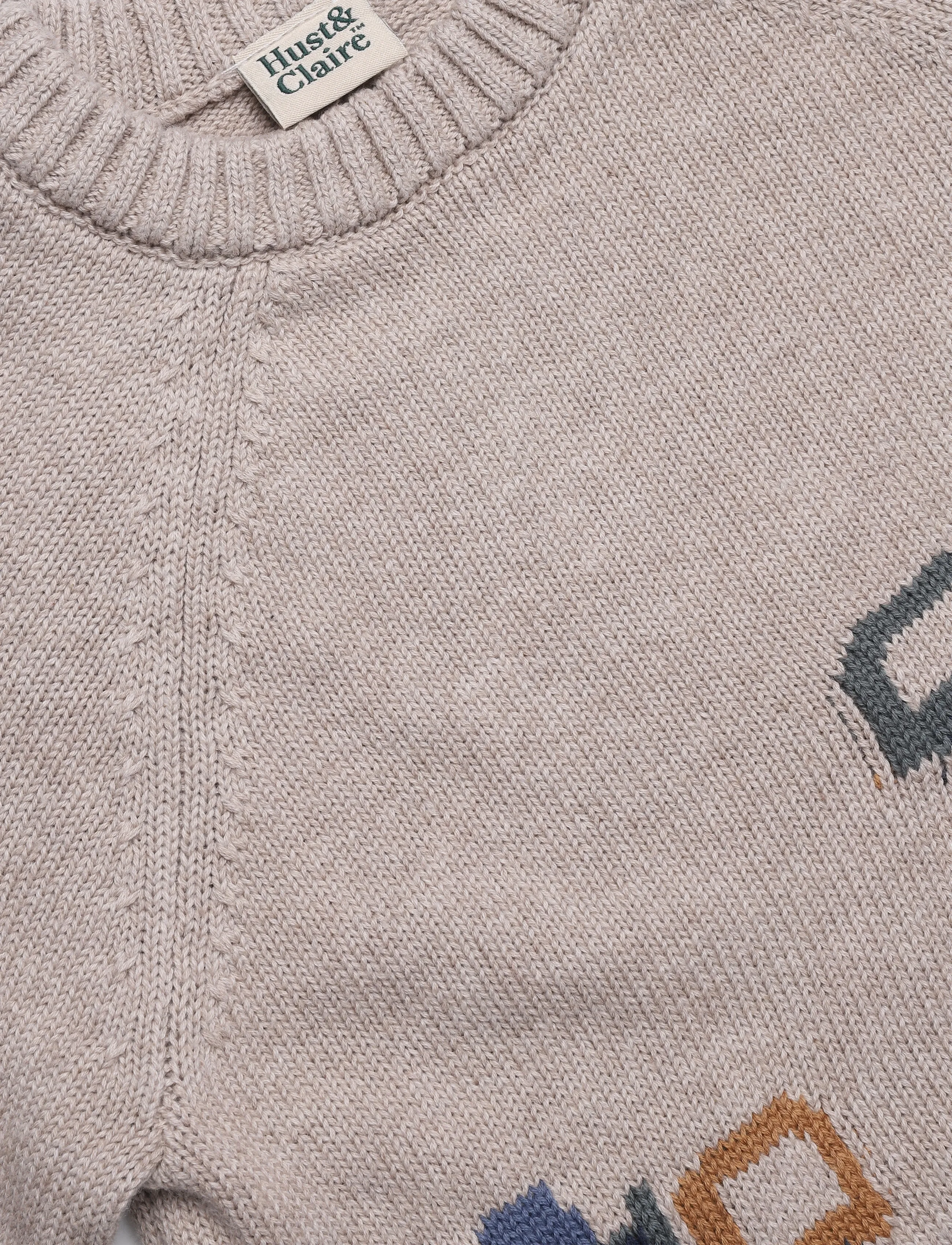 Hust & Claire - HCPelle Trucks - stickade tröjor - beige melange - 2