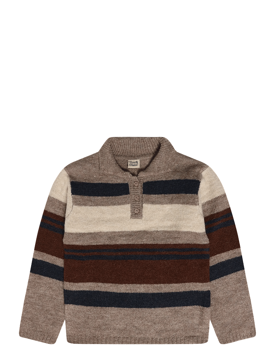 Hust & Claire - HCPelle Polo - langärmelig poloshirt - kangaroo melange - 0