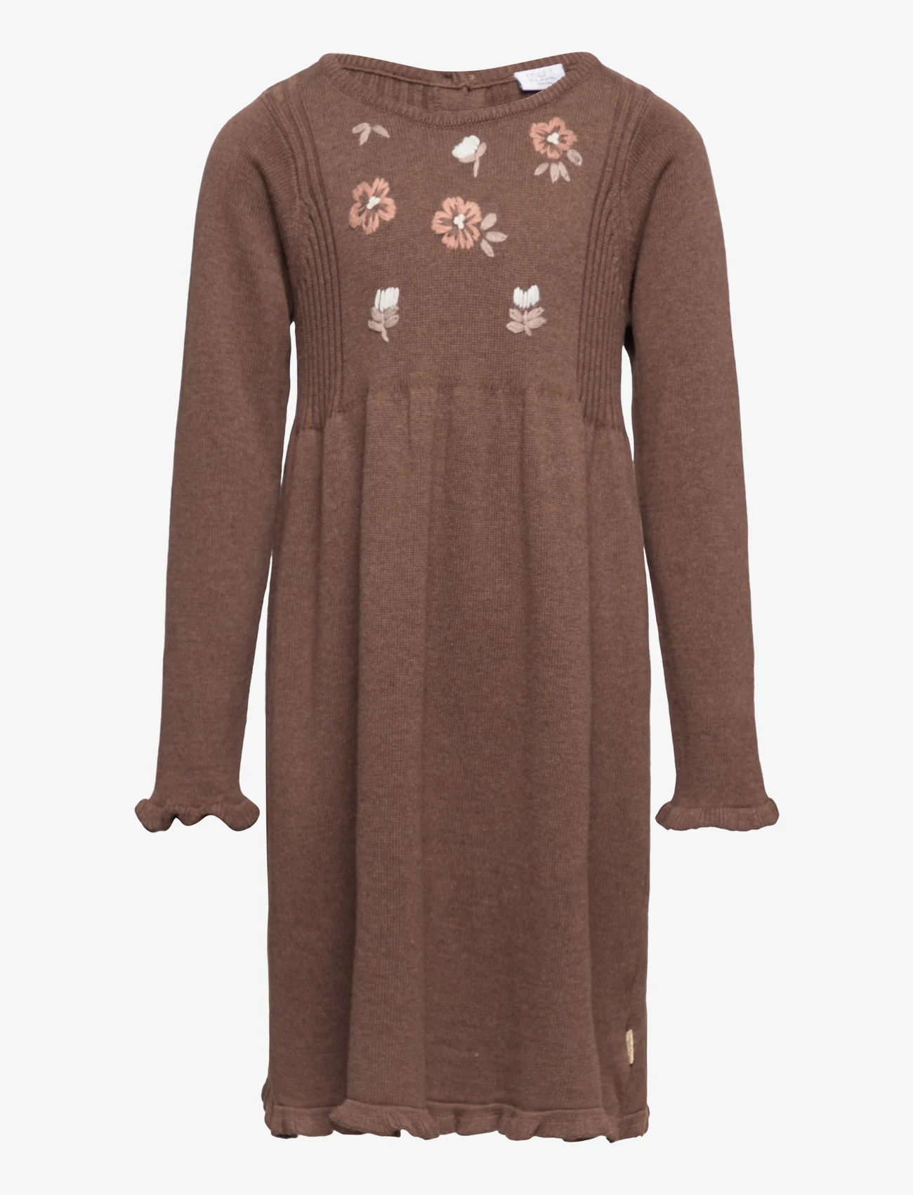 Hust & Claire - Daisi - Dress - long-sleeved casual dresses - toffee melange - 0