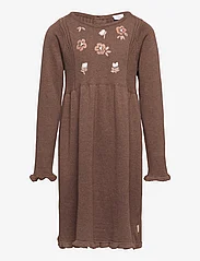 Hust & Claire - Daisi - Dress - long-sleeved casual dresses - toffee melange - 0