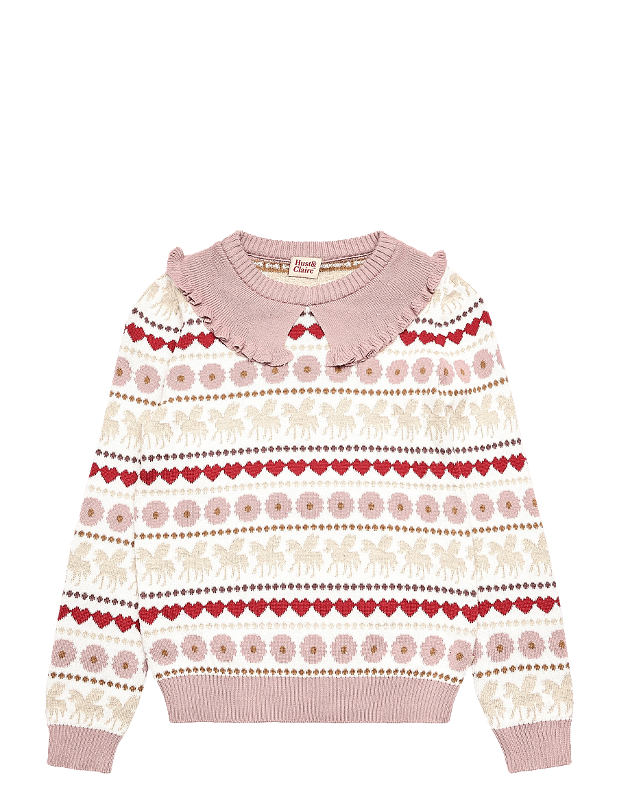 Hust & Claire - HCPippa Unicorn - stickade tröjor - ivory - 0