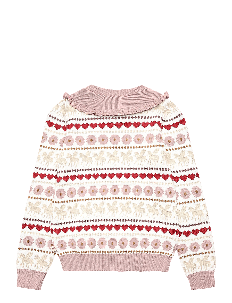 Hust & Claire - HCPippa Unicorn - stickade tröjor - ivory - 1