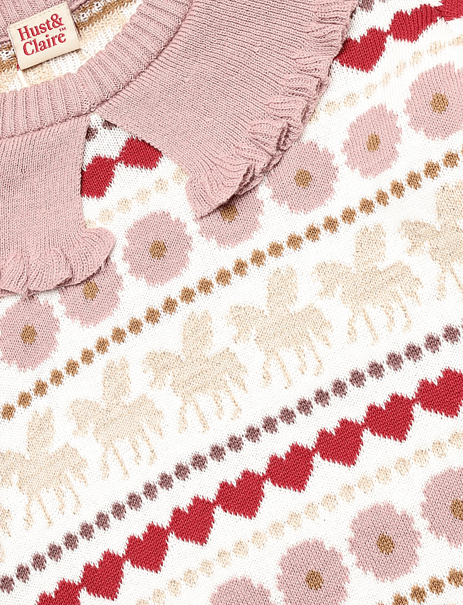 Hust & Claire - HCPippa Unicorn - stickade tröjor - ivory - 2