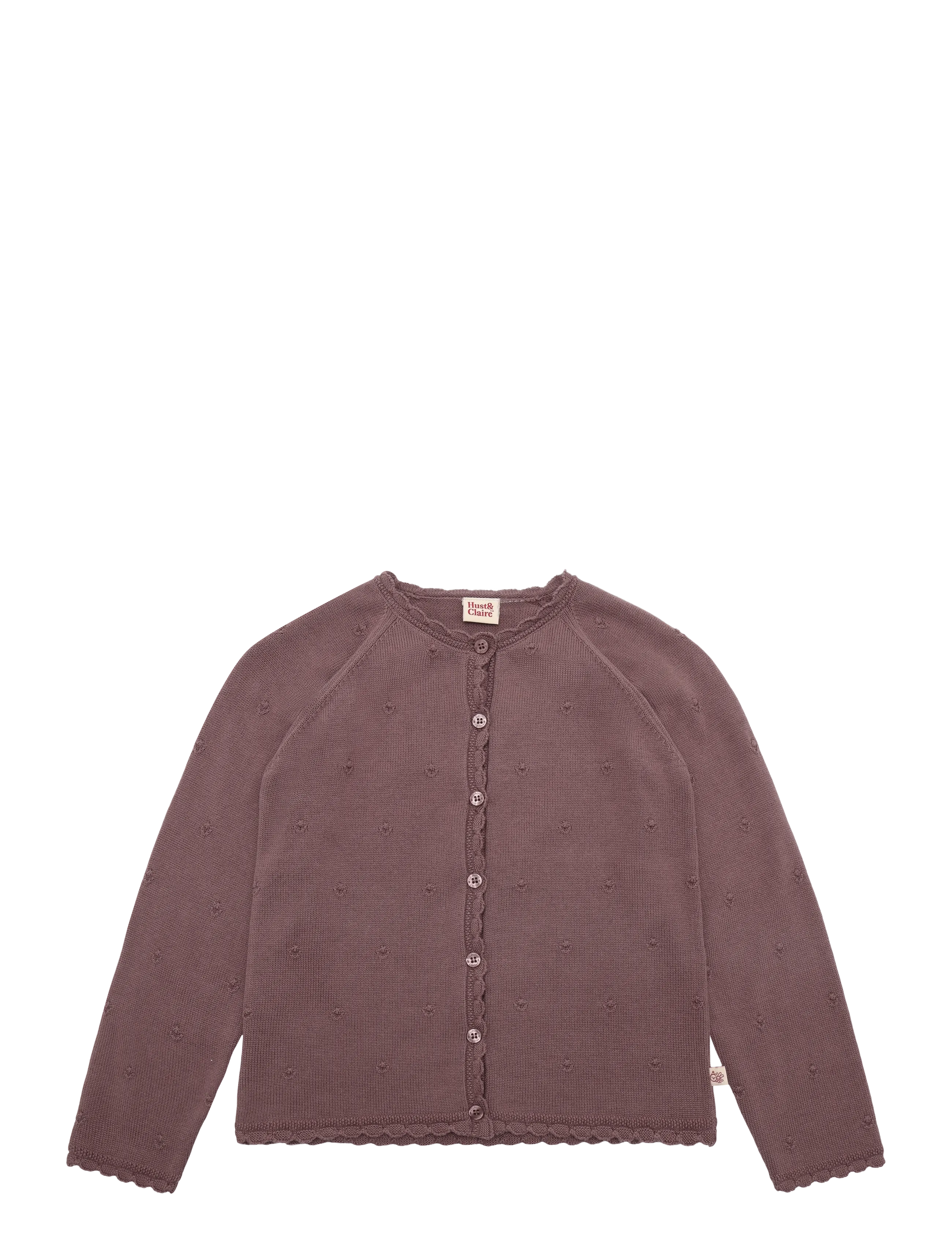 Hust & Claire HCCilja Pointelle - Stickat - PLUM / purple