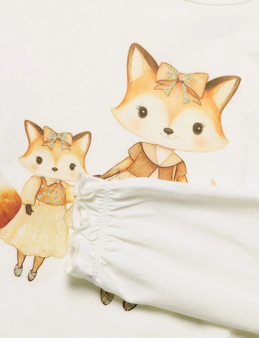 Hust & Claire - HCAlma Fox - langærmede t-shirts - ivory - 2