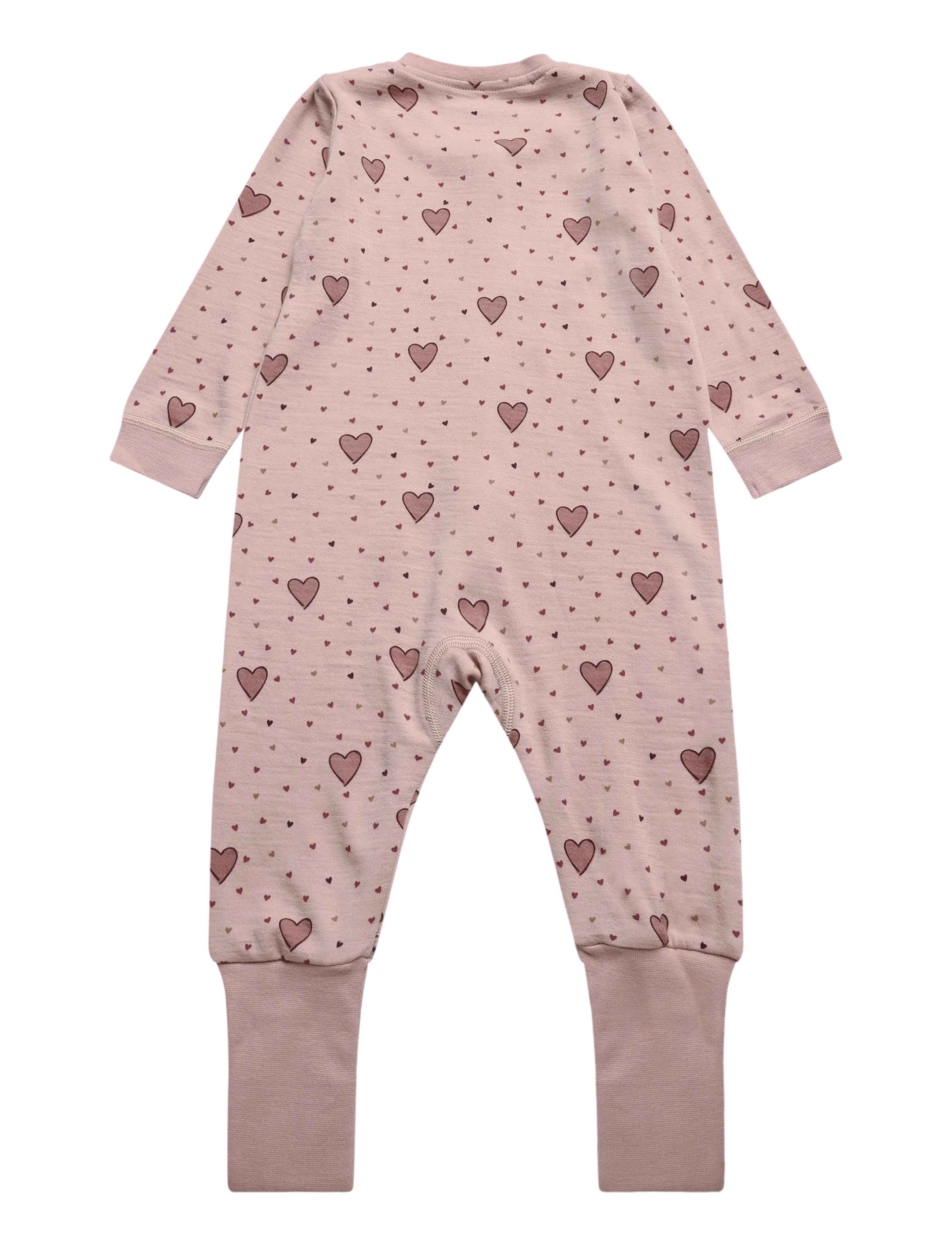 Hust & Claire - HCManu Hearts Puff - sleeping overalls - dusty rose - 1