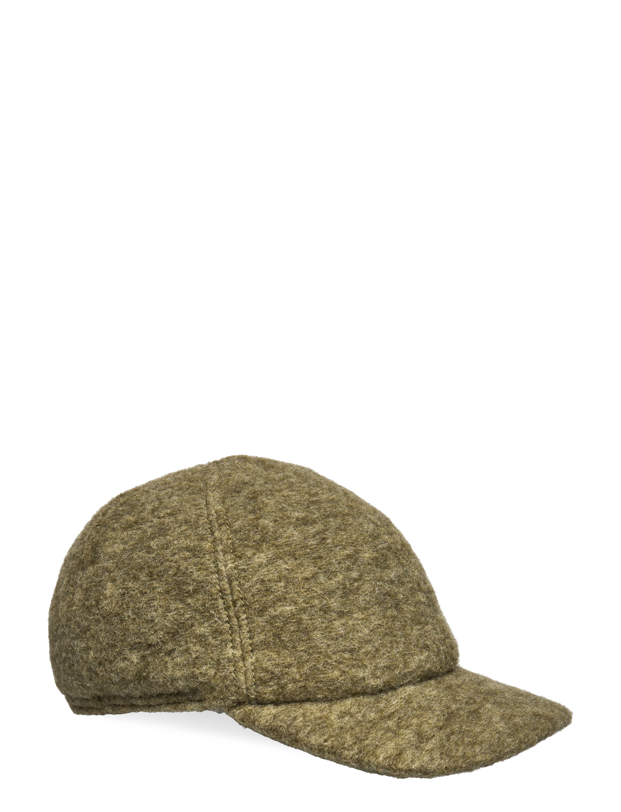 Cap Wool w. Velour Lining - GREEN OLIVE