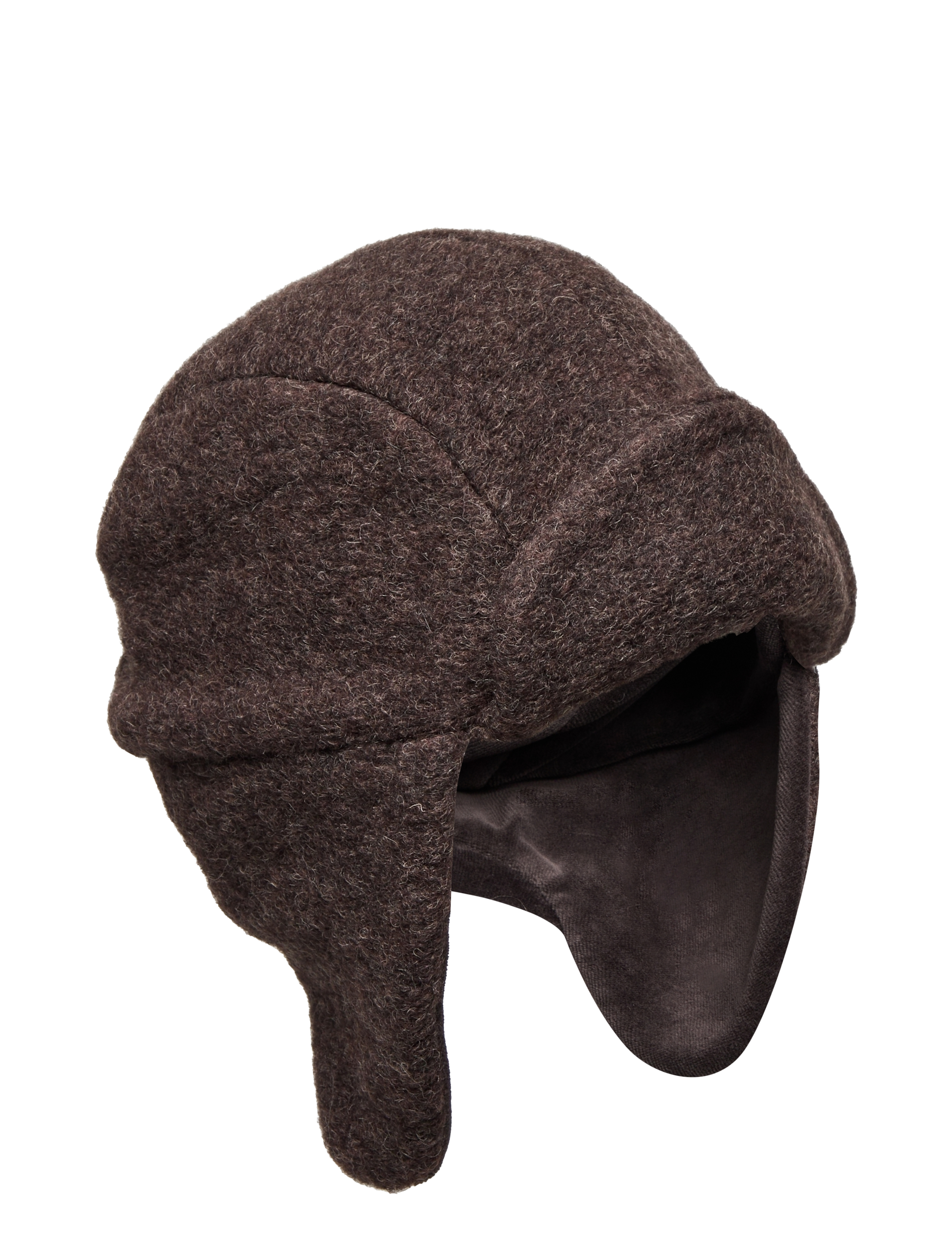 Hat Wool w. Velour Lining - BROWN