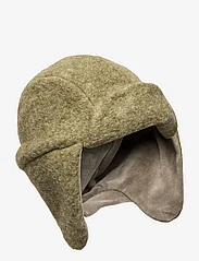 Huttelihut - Hat Wool w. Velour Lining - vintermössor - green olive - 0