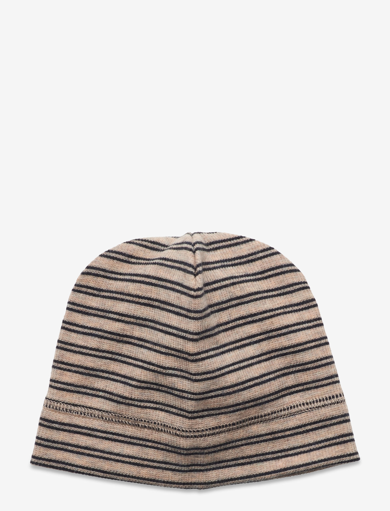 Huttelihut - Beanie Striped Wool Rib - navy - 0