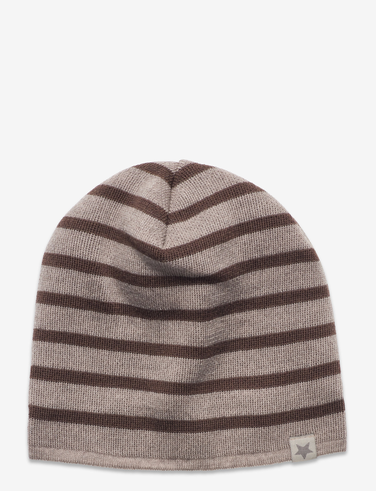 Huttelihut - Beanie Pattern Wool Knit - brown - 0