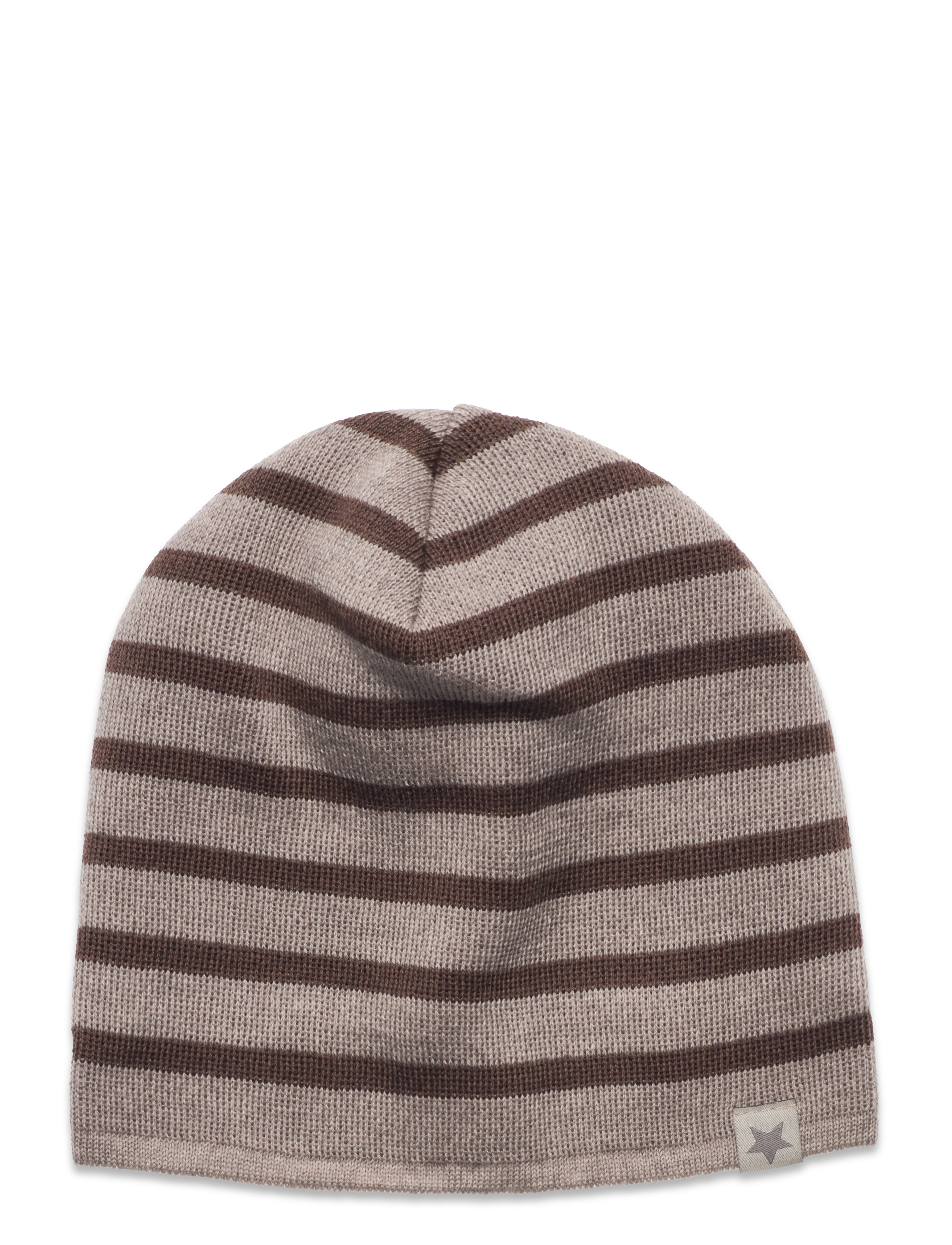 Beanie Pattern Wool Knit - BROWN