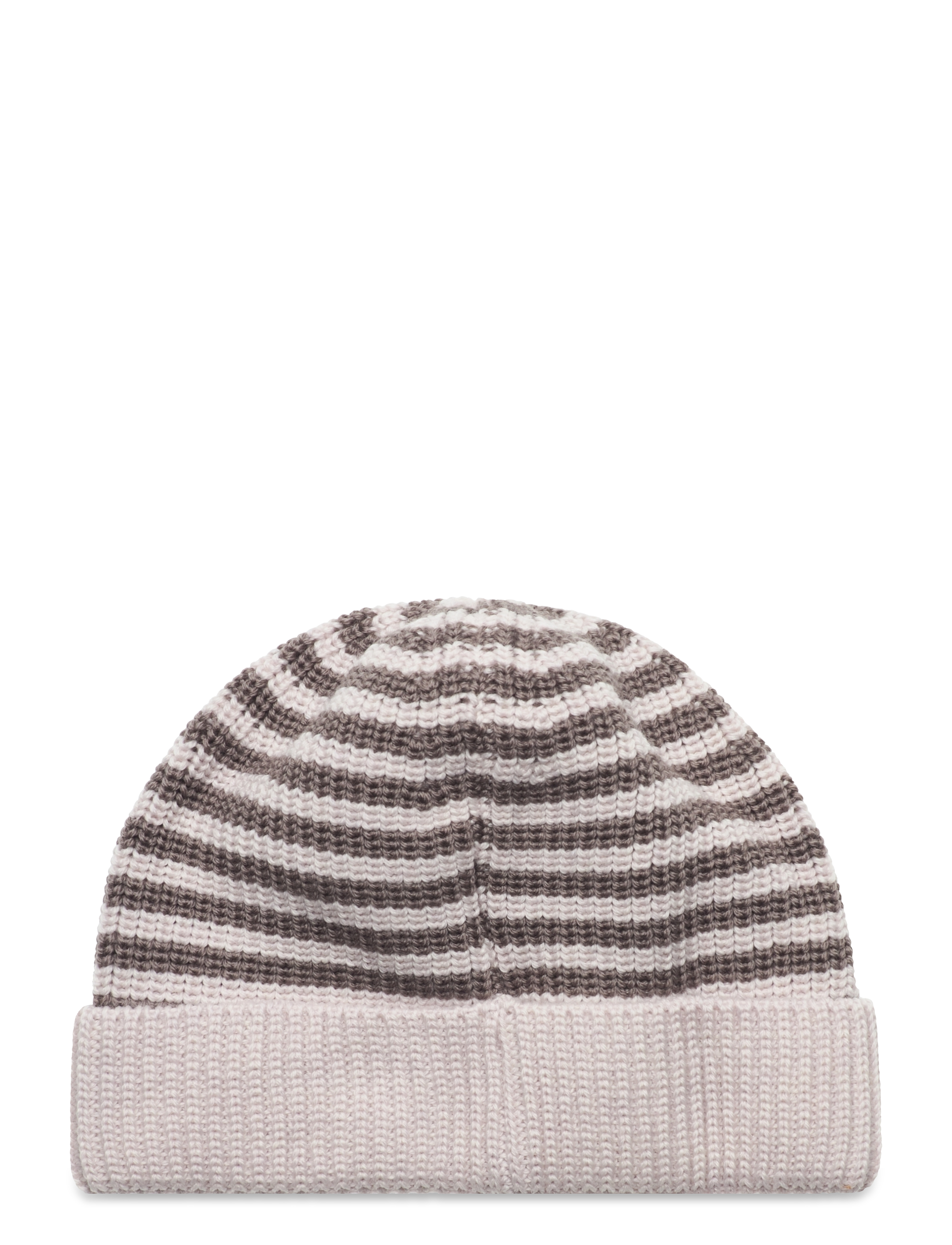Huttelihut - Beanie Striped Wool Knit - brown - 1