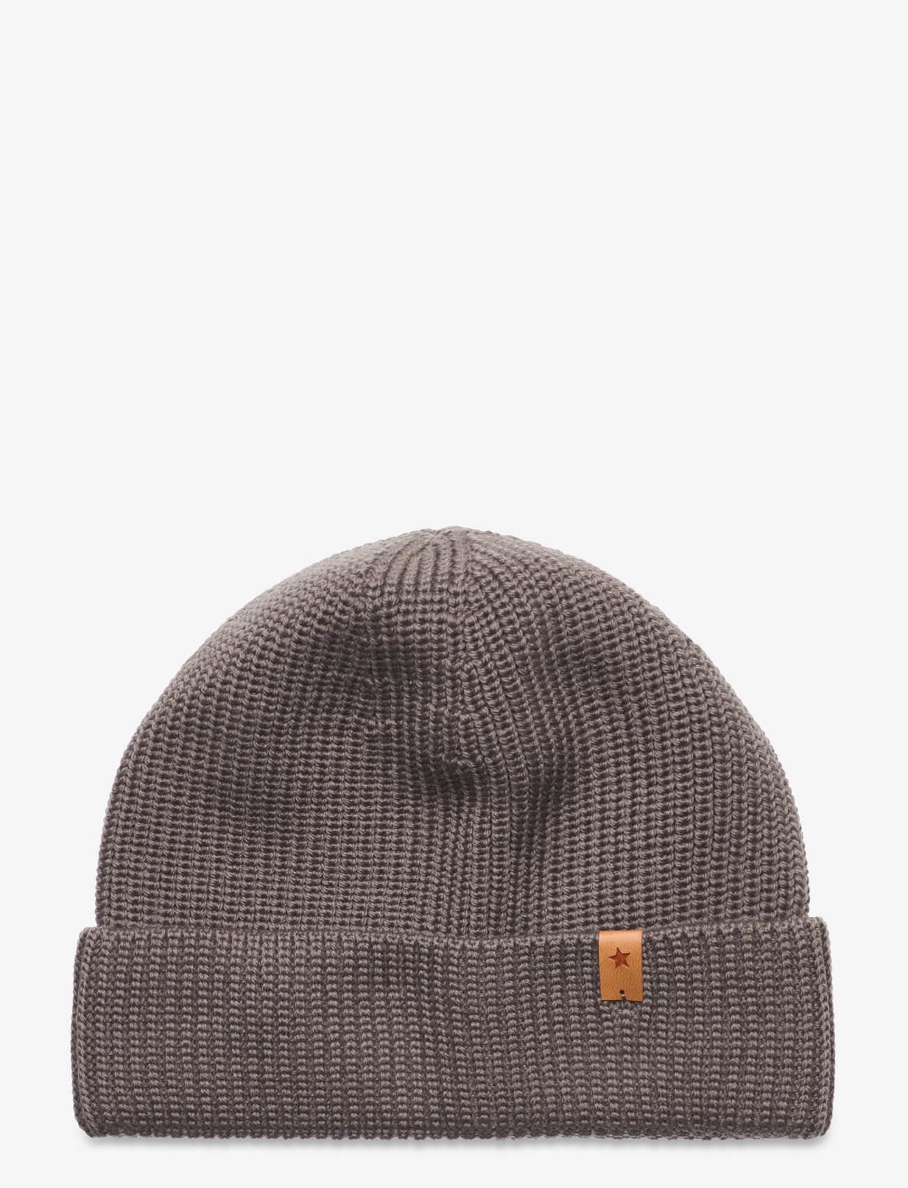 Huttelihut - Beanie Solid Wool Knit - brown - 0