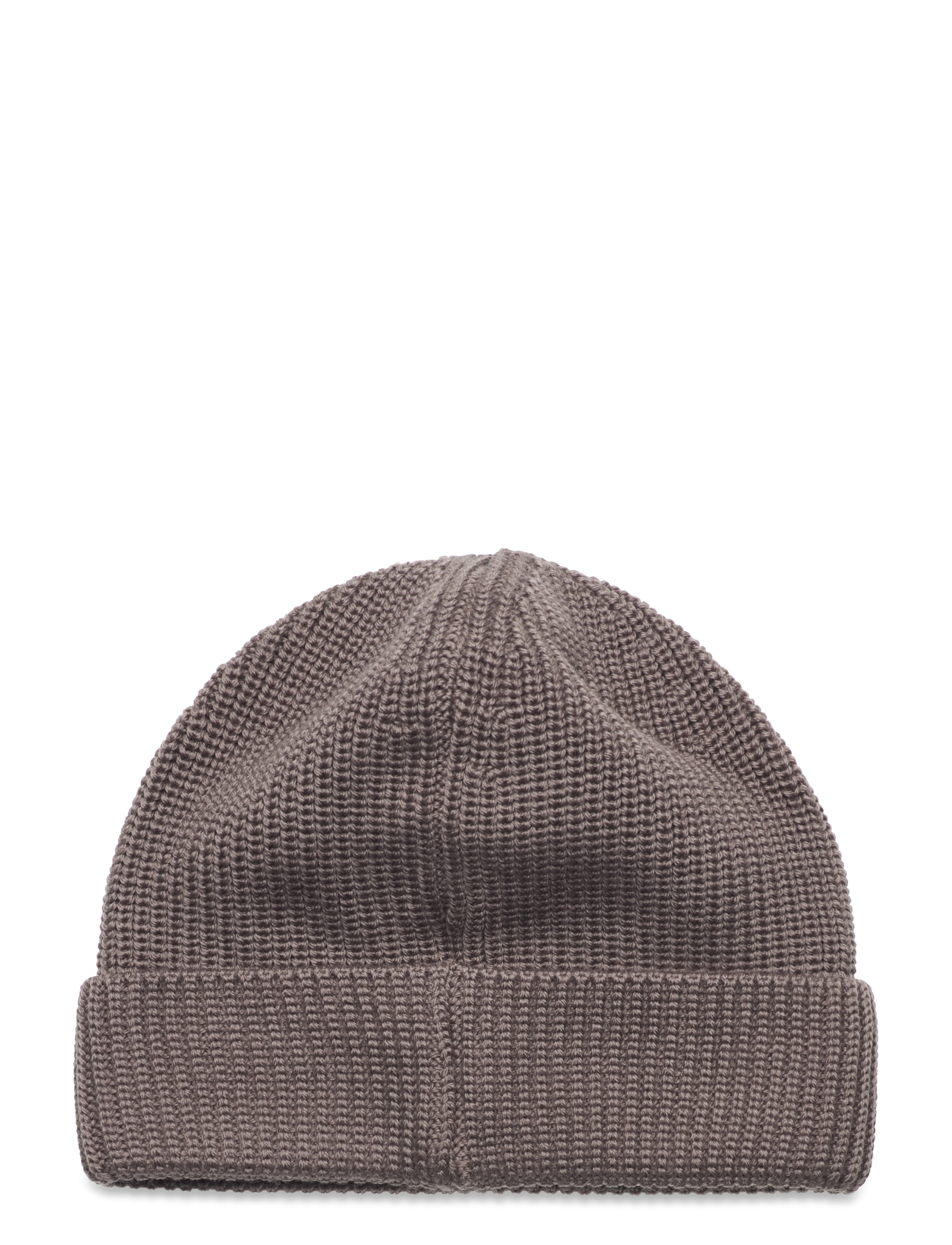 Huttelihut - Beanie Solid Wool Knit - brown - 1